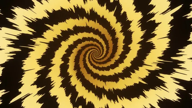 Still from Op-Art 03, Gold Vortex