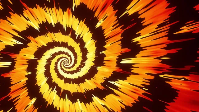 Still from Op-Art 06, Fire Off-Center Vortex